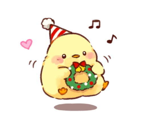 Soft and cute chick winter stiker 🐥