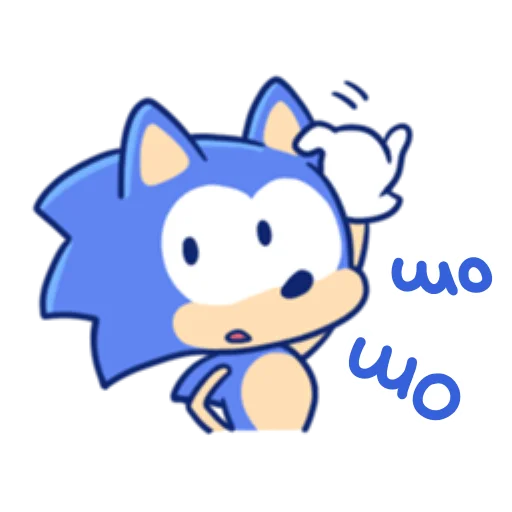 Sonic Cute Emoji UA stiker 🤨