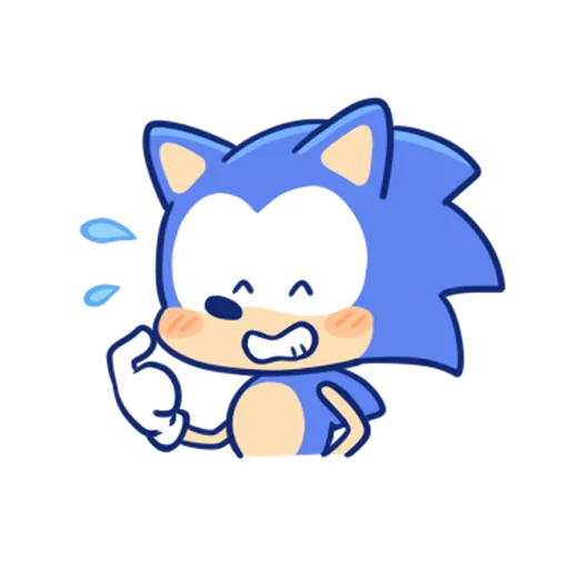Sonic Cute Emoji stiker 😊