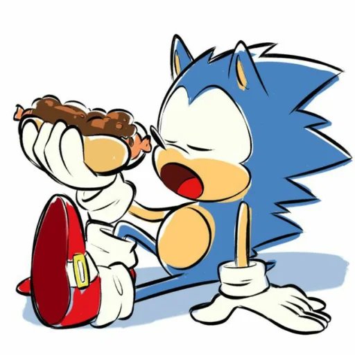Стікер Telegram «Sonic the hedgehog» 🌭