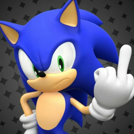 Sonic the hedgehog emoji 🖕