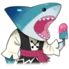 Емодзі телеграм Sorbet Shark Cookie