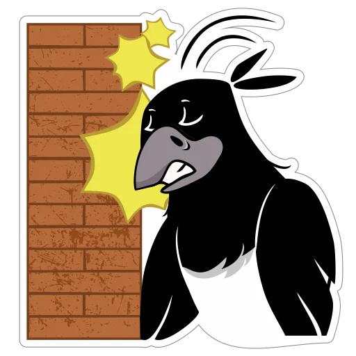 Telegram stiker «Сорока Глафира» 🤯