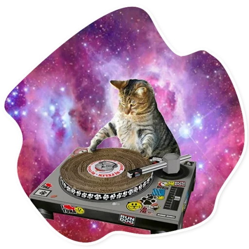 Стикер Telegram «Space Cats» 🎷