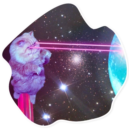 Telegram Sticker «Space Cats» 😡