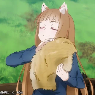 Стикер Spice and Wolf Merchant Meets the Wise Wolf 🥰