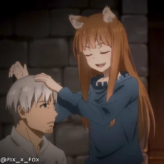 Стикер Spice and Wolf Merchant Meets the Wise Wolf 🤗