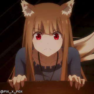 Стикер Spice and Wolf Merchant Meets the Wise Wolf 👀