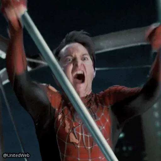Стікер Telegram «Spiderman Tobey Maguire» 😤
