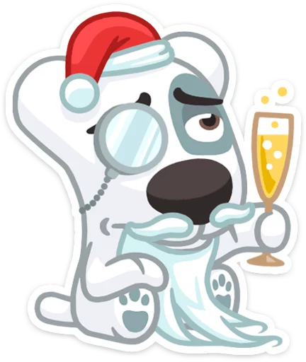 Telegram stickers Новогодний Спотти / New Year's Spotty