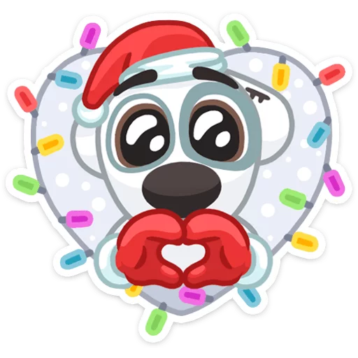 Telegram stiker «Новогодний Спотти / New Year's Spotty» ❤