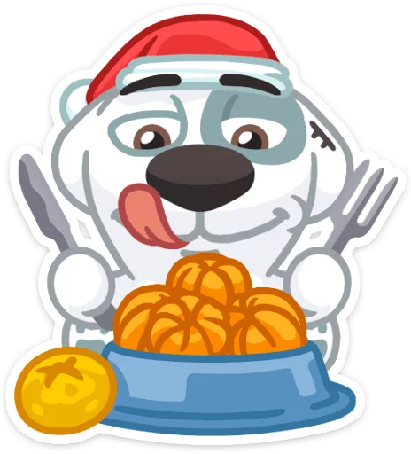 Новогодний Спотти / New Year's Spotty emoji 🍊