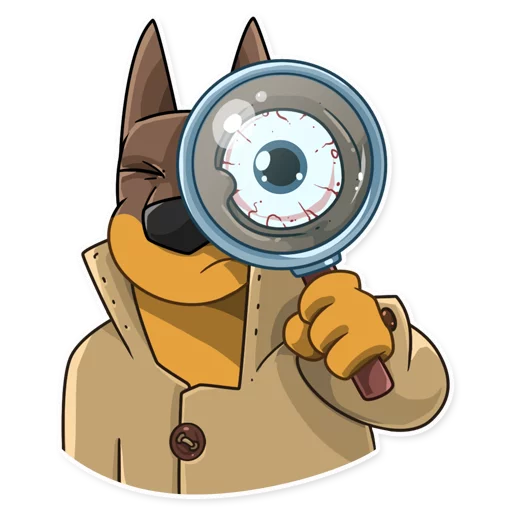 Стикер Telegram «Dobie the Spy» 🕵