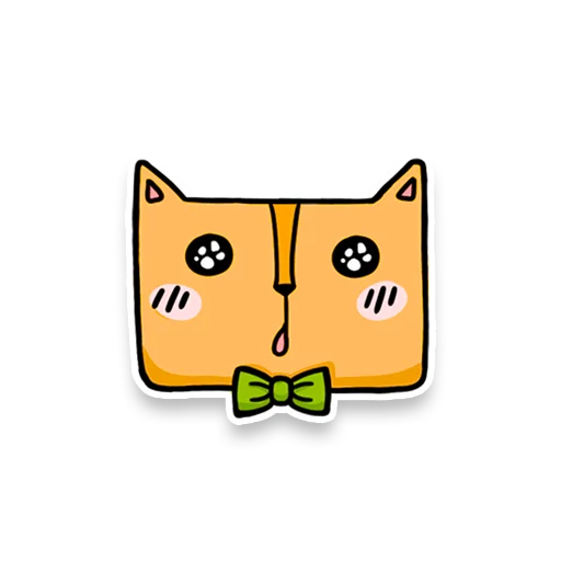 Telegram Sticker «Square Cats by Murka» 😳