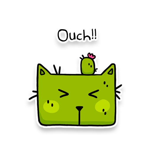 Telegram Sticker «Square Cats by Murka» 🌵