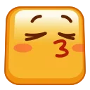 Square Emoji emoji 😚