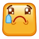 Square Emoji emoji 😢