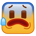Square Emoji emoji 😰