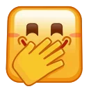 Square Emoji emoji 🤭