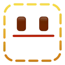 Эмодзи Square Emoji 🫥