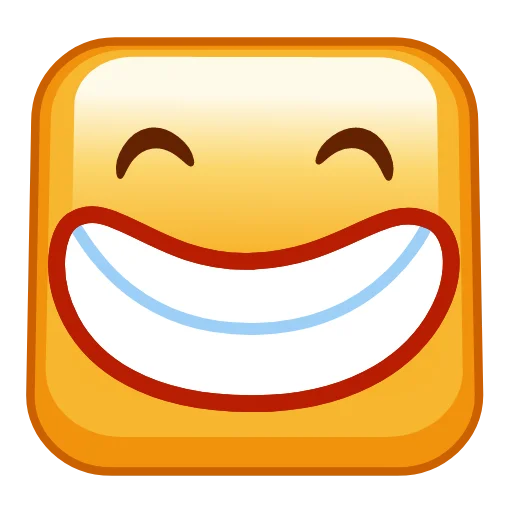 Стікер Square Emoji 😁