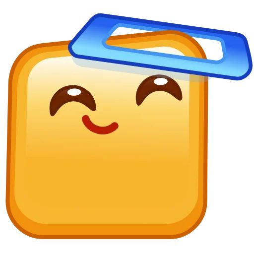 Square Emoji stiker 😇