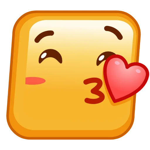 Square Emoji  sticker 😘