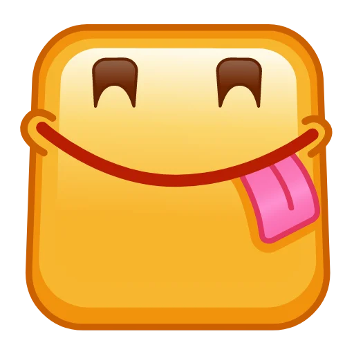 Square Emoji  sticker 😋