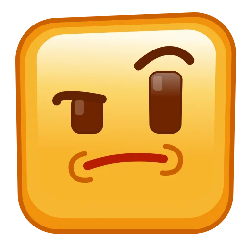 Стікер Square Emoji 🤨
