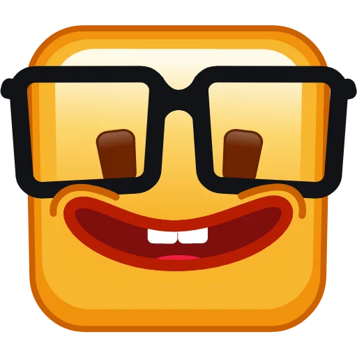 Стікер Square Emoji 🤓