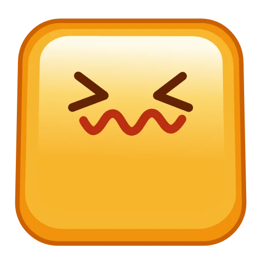 Square Emoji stiker 😖