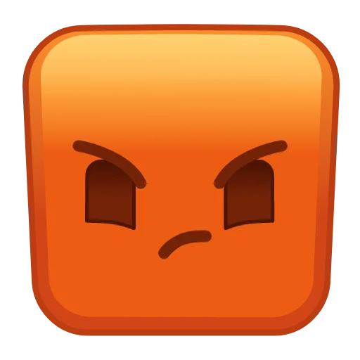 Стикер Telegram «Square Emoji» 😡