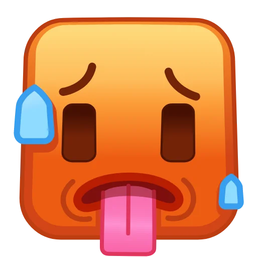 Стикер Square Emoji 🥵