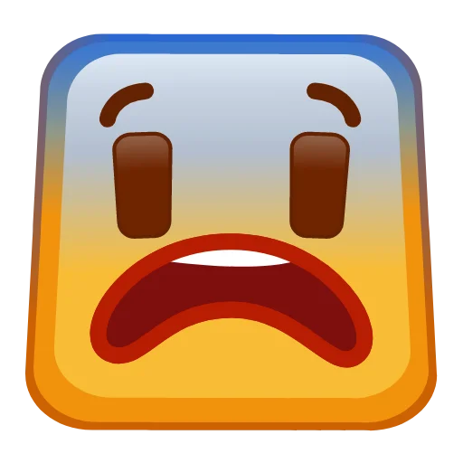 Стікер Square Emoji 😨