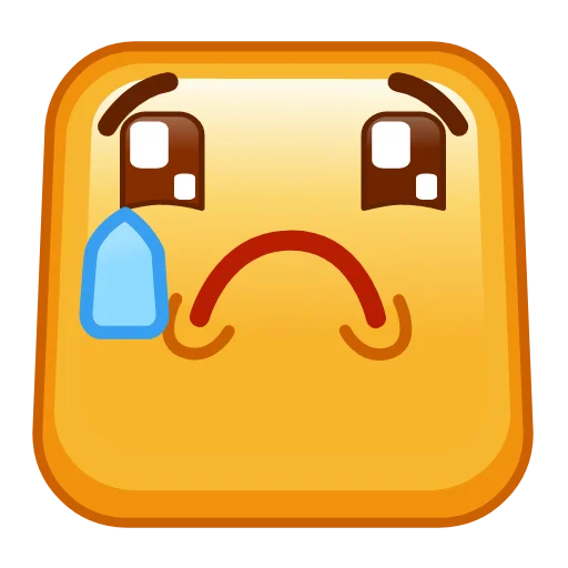 Стікер Square Emoji 😢