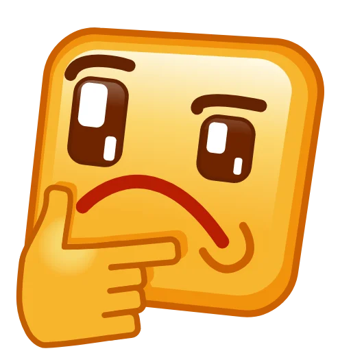 Стікер Square Emoji 🤔