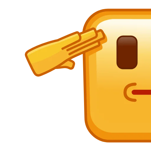 Стікер Square Emoji 🫡