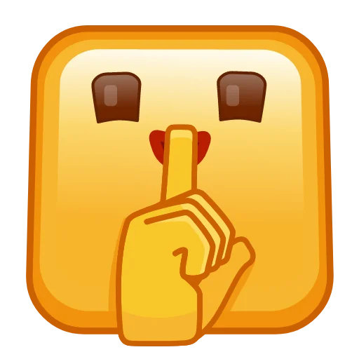 Стікер Square Emoji 🤫