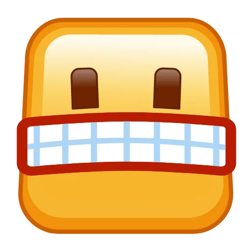 Стикер Square Emoji 😬
