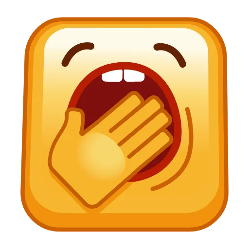 Square Emoji stiker 🥱