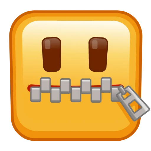 Эмодзи Square Emoji 🤐