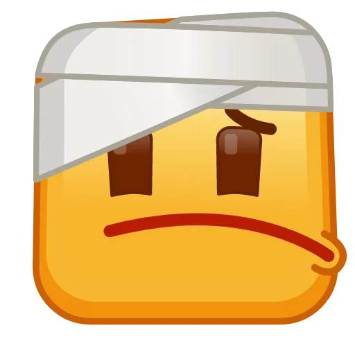 Square Emoji emoji 🤕