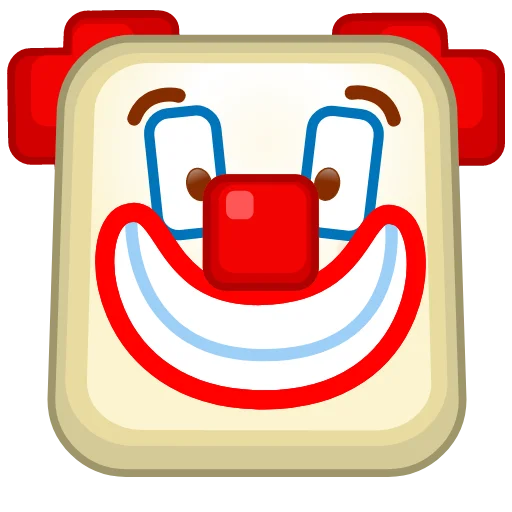 Square Emoji  sticker 🤡