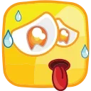 Square Emotions emoji 🥵