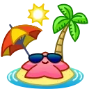 Star Emoji sticker 🏖