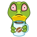 Stevie the Lizard emoji ☕️