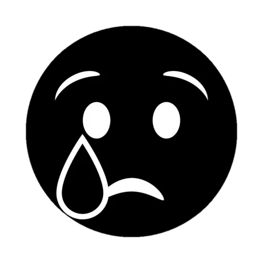 Black emojis  sticker 😥
