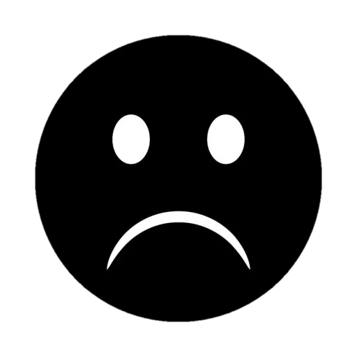 Стикер Telegram «Black emojis» ☹️