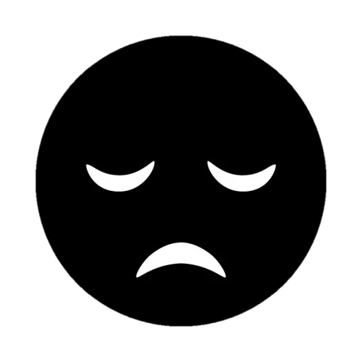 Telegram Sticker «Black emojis» 😞