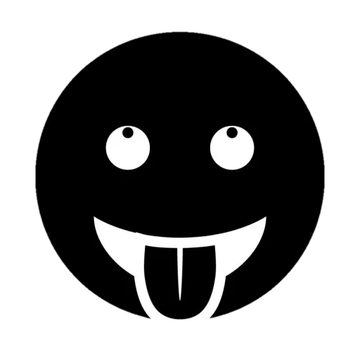 Стикер Telegram «Black emojis» 😛